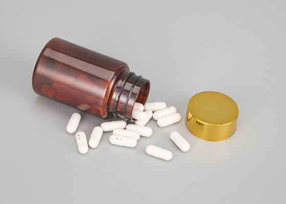 Medycyna Brązowa bursztynowa butelka na kapsułki farmaceutyczne z nakrętką zabezpieczającą przed dziećmi