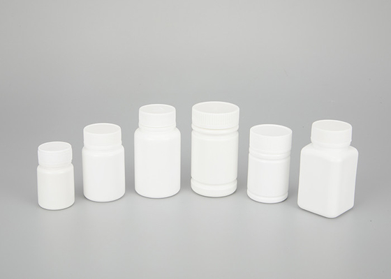 Białe puste plastikowe butelki na leki z zakrętką 30 ml 60 ml 100 ml