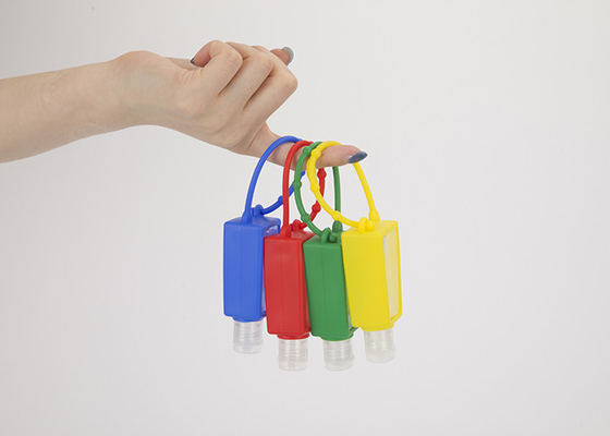 30 ml PET Mała antybakteryjna butelka z żelem do dezynfekcji rąk z trapezowym żelem silikonowym