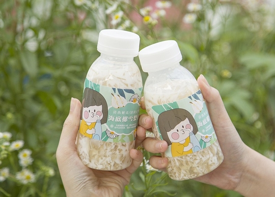 400 ml 14 uncji butelek na herbatę z mleka sojowego Odporna na ciepło kwadratowa plastikowa butelka na sok Juicy