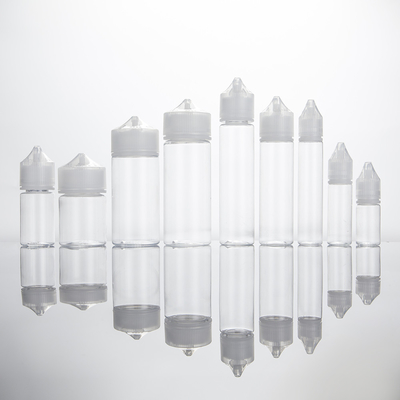 60 ml plastikowe butelki z zakrętką Odporna na manipulacje butelka z kroplomierzem PET E