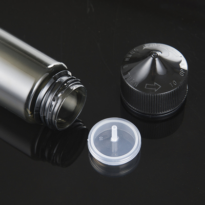 60 ml plastikowe butelki z zakrętką Odporna na manipulacje butelka z kroplomierzem PET E
