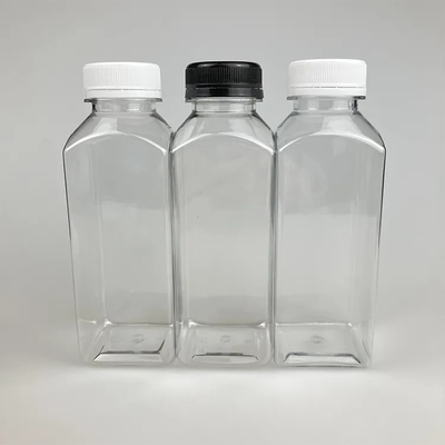 Przejrzysty / kolorystyczny 250ml 350ml 500ml PET Żywność Sok plastikowy butelka z pokrywą drukowaną