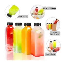 250 ml 350 ml 500 ml butelka soku wolna od BPA Pustka, kwadratowa, plastikowa butelka na napoje PET do pakowania soku