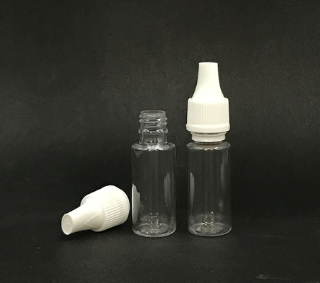 10 ml butelka do kropli (przezroczysta czarna) WYNAJALNA, z zabezpieczoną przed dziećmi czapką