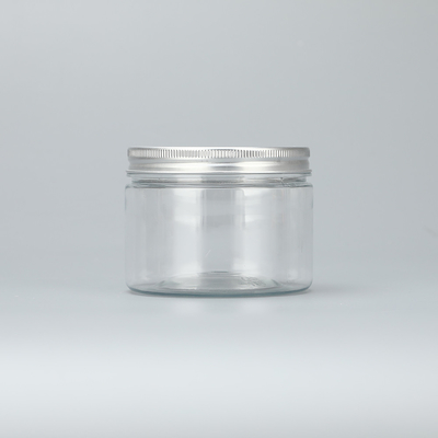zamówienie 100ml 200ml 8oz 300ml 12oz 500ml przejrzyste białe czarne bursztynowe szeroko ustne pojemniki kosmetyczne plastikowe słoiki dla zwierząt domowych z alunem