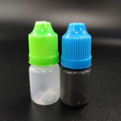 Butelki z plastikowymi kropelnikami ze śrubkową czapką do bezpiecznego przechowywania płynów