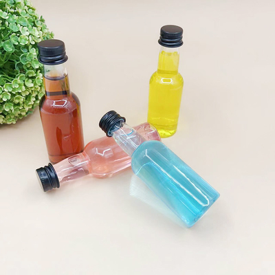 Zalecamy 50ml PET plastikowe butelki sok naturalny soki logo na butelkach Niestandardowe etykiety na butelki soku w magazynie