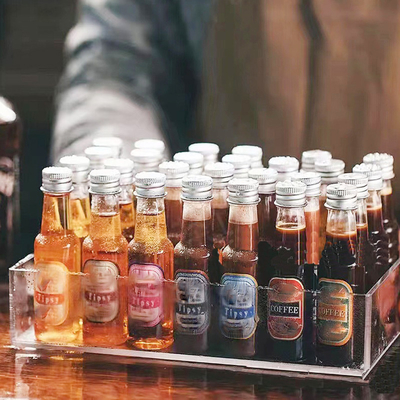 Niestandardowa 200 ml przezroczysta okrągła pusta butelka z tworzyw sztucznych Wino whisky Wodka Tequila z czapką