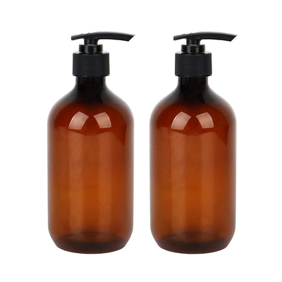 Powtórnie wypełnia się 16 oz pusty bursztynowy 500 ml plastikowy butelka z PET z pompą do szamponu