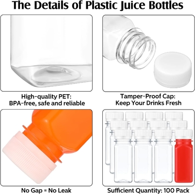 Okrągła butelka plastikowa PET Długotrwała konstrukcja