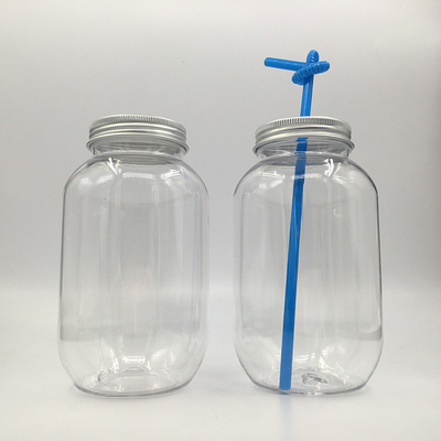 Nowoczesne plastikowe butelki na herbatę z mlekiem o kwadratowym kształcie