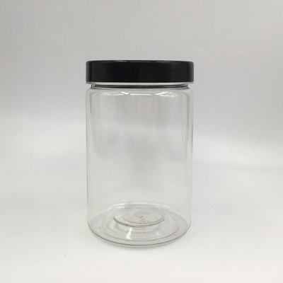 100 ml 8 oz 500 ml 1000 ml przejrzysty plastikowy pojemnik do przechowywania zwierząt domowych pojemnik kosmetyczny klasy spożywczej z pokrywą