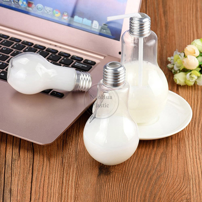 BPA Free Clear 50ml 100ml 150ml Lodowa kawa herbata płaska butelka z sokiem z plastiku z aluminiową czapką