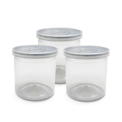 Najpopularniejszy 4 oz 8 oz Jasny okrągły plastikowy słoik dla zwierząt domowych pojemnik z tworzyw sztucznych klasy spożywczej