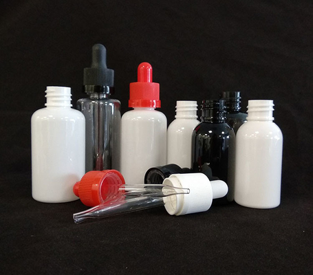 Niestandardowe logo butelki kroplówkowe zestaw Przejrzysty Czarny Różne rozmiary 10ml-120ml Gładka powierzchnia 5000 sztuk