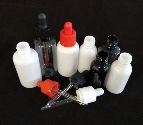 Niestandardowe logo butelki kroplówkowe zestaw Przejrzysty Czarny Różne rozmiary 10ml-120ml Gładka powierzchnia 5000 sztuk