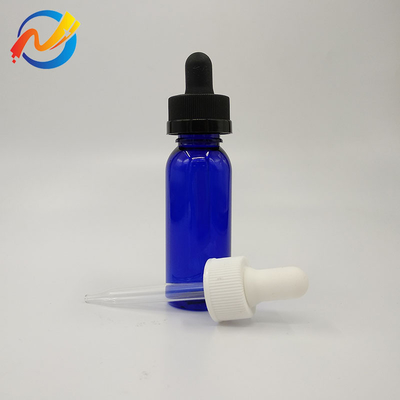 15 ml Logo na zamówienie Plastic Dropper Flasks Gładka powierzchnia Przejrzysty Czarny