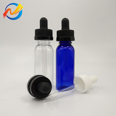 15 ml Logo na zamówienie Plastic Dropper Flasks Gładka powierzchnia Przejrzysty Czarny