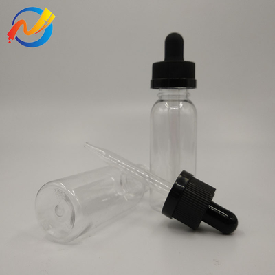 15 ml Logo na zamówienie Plastic Dropper Flasks Gładka powierzchnia Przejrzysty Czarny