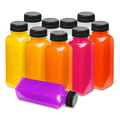 Plastikowe butelki do herbaty z mlekiem o kwadratowej, okrągłej kształcie z przejrzystym uchwytem pojemnością 120 ml 250 ml 350 ml 500 ml
