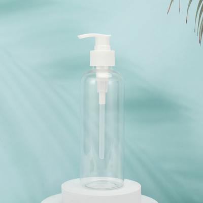 Okrągłe butelki z plastikowymi płynami PMMA, kształt do dostosowania, obroża PET, pokrycie UV, pokrycie elektroplastycznym 250 ml-500 ml