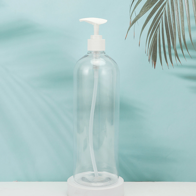 Okrągłe butelki z plastikowymi płynami PMMA, kształt do dostosowania, obroża PET, pokrycie UV, pokrycie elektroplastycznym 250 ml-500 ml