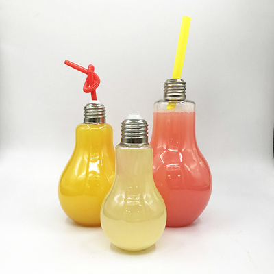 Szklane butelki na herbatę z mleka z plastiku z śrubą na pokrywie 500 ml pojemność kwadratowy okrągły kształt 0,5 kg ciężar uchwyt