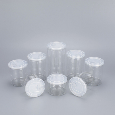 Dostosowalne przejrzyste plastikowe słoiki z aluminiową pokrywą różnych rozmiarów 2 oz-8 oz do produktów kosmetycznych.