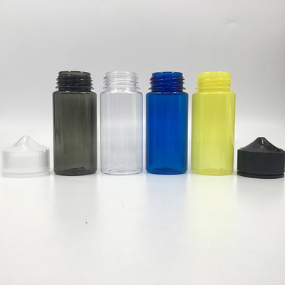 100 ml przezroczysty okrągły butelka z płynem E z zabezpieczoną przed dziećmi czapką