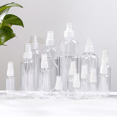 PET plastikowe butelki do sprayów dla wszechstronnej codziennej pojemności 10ml 15ml 30ml 50ml 60m 70ml 100ml 200ml 500ml