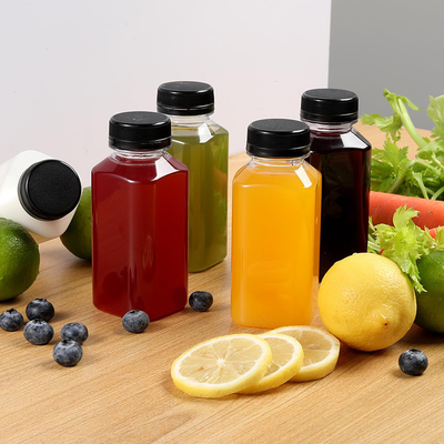 Nowoczesne, kwadratowe, okrągłe szklankowe butelki na mleko i herbatę 120 ml 250 ml 500 ml pojemność