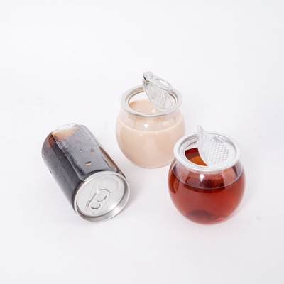 Bezciekowe izolowane plastikowe butelki na herbatę z mlekiem kwadratowe okrągłe przejrzyste śruby na pokrywie 120 ml 250 ml 350 ml 500 ml