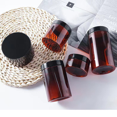 Kosmetyczne opakowanie PET Krem do pielęgnacji skóry słoik 30ml 60ml 100ml 150ml czarne słoiki z tworzywa sztucznego