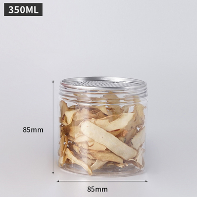 Jasne okrągłe plastikowe słoiki z pokrywkami do śluzu i przypraw (2 oz-8 oz)