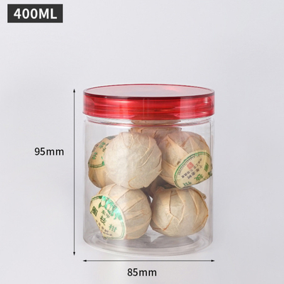 Jasne okrągłe plastikowe słoiki z pokrywkami do śluzu i przypraw (2 oz-8 oz)