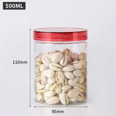 Jasne okrągłe plastikowe słoiki z pokrywkami do śluzu i przypraw (2 oz-8 oz)