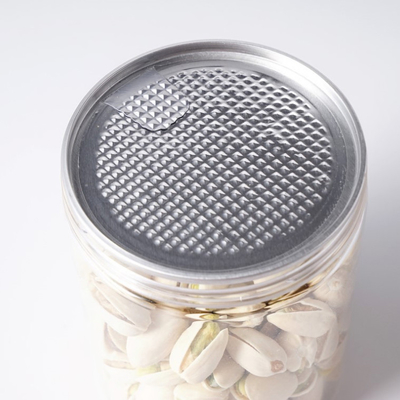 Jasne okrągłe plastikowe słoiki z pokrywkami do śluzu i przypraw (2 oz-8 oz)