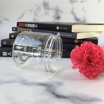 50ml 100ml 120ml 150ml 200ml 4oz słoik kosmetyczny czyste plastikowe słoik z kremem dla zwierząt domowych z plastikową pokrywą