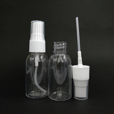 30 ml uncji PET Plastikowa Pustka Powtórnie Wypełniająca Płynna Buteleczka Spray Z Czarnymi Białymi Kapeluszkami