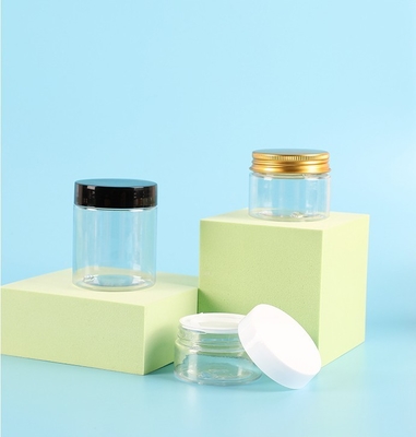 Sprzedaż hurtowa 8 oz 100ML 200ML 250ML 500ML Zamówione pusty szerokoustanowy luksusowy plastikowy PE kosmetyczny buterowe słoiki