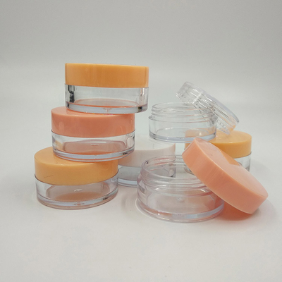Gładki kosmetyczny plastikowy okrągły słoik z uszczelnieniem