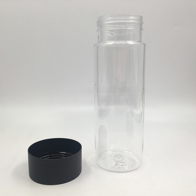 250 ml kwadratowych okrągłych plastikowych butelek do herbaty z mlekiem ze śrubą na pokrywie