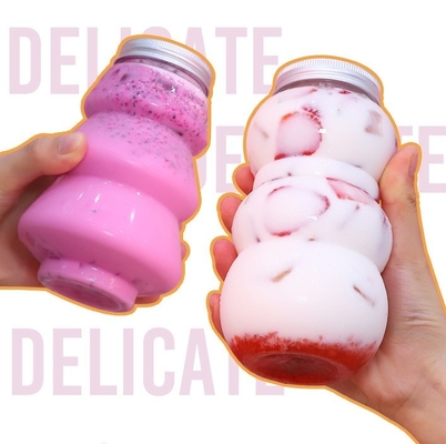 8oz 12oz 16oz okrągłe plastikowe butelki z sokiem opakowanie na napoje z śrubą pokrywką