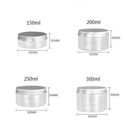 Butelki PET z białego tworzywa sztucznego 4 oz 8 oz 300 ml 500 ml okrągły kształt pusty krem do oczu kremu do twarzy butelki z kremem 16 oz