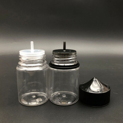 80 ml przejrzyste butelki z kroplówką płynną Childproof z logo