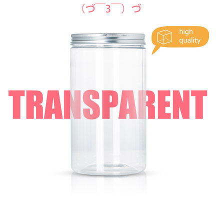 Sprzedaż bezpośrednia z fabryki 180 200 250 300 400 500 ml Cookie Snack Food Jar With Lid Clear PET Food Jar
