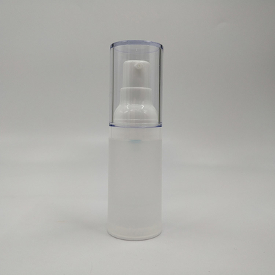 Różowa plastikowa butelka PET z silk screeningem i kaliberem 24 mm.
