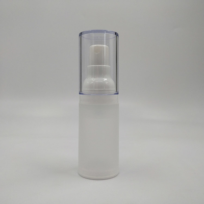 Różowa plastikowa butelka PET z silk screeningem i kaliberem 24 mm.