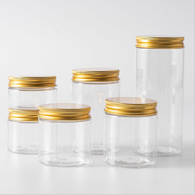 250 ml 350 ml 500 ml kwadratowe słoiki kosmetyczne PET plastikowe pojemniki na cukier do pakowania żywności